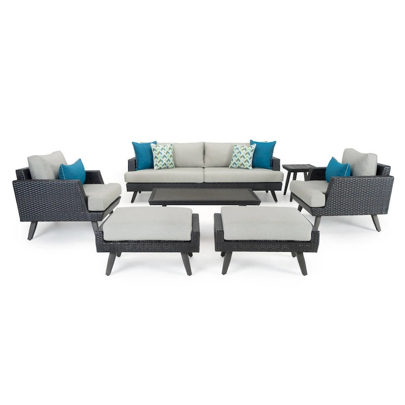 Set da esterno Portofino Casual a 7 pezzi Sunbrella