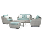 Set da esterno Cannes a 5 pezzi Sunbrella per divano a due posti e poltrone