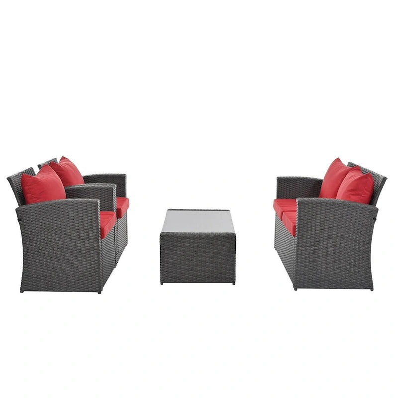 Set conversazione da esterno a 4 pezzi