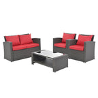 Set conversazione da esterno a 4 pezzi