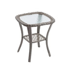 Ensemble de 3 chaises de jardin pivotantes et basculantes d'extérieur, ensemble de conversation de terrasse à 360 degrés