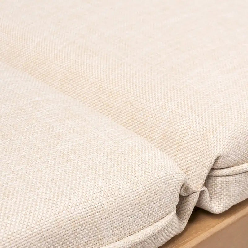 Arwen Divano letto da esterno a 2 posti pieghevole in legno stile scandinavo moderno, beige/teak chiaro di JONATHAN Y