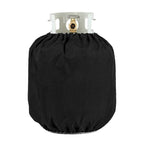 Set da tavola rotonda da 34 pollici da esterno in alluminio con quattro poltrone reclinabili girevoli, perline di fuoco, coperchio e copertura in tessuto