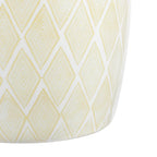 Sgabello da giardino a tamburo in ceramica Moroccan Diamonds 18, blu di JONATHAN Y