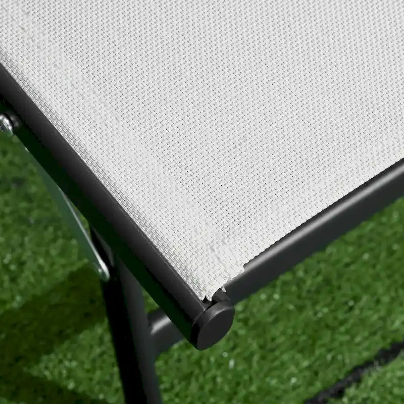 Chaise longue da esterno, lettino prendisole a 2 pezzi con ruote, sedia reclinabile con 5 posizioni regolabili per patio, spiaggia, cortile, piscina