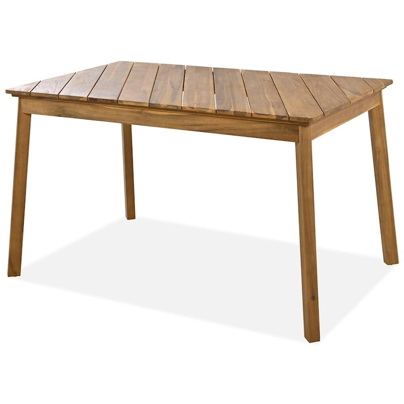Set da pranzo da esterno a 3 pezzi in legno di acacia con 2 panche e tavolo