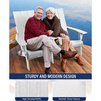 Sedia Adirondack Pieghevole da Esterno WINSOON Moderna in HDPE con Portabicchieri