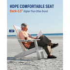 Sedia Adirondack Pieghevole da Esterno WINSOON Moderna in HDPE con Portabicchieri