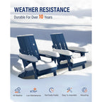 Sedia Adirondack Pieghevole da Esterno WINSOON Moderna in HDPE con Portabicchieri