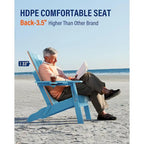 Sedia Adirondack Pieghevole da Esterno WINSOON Moderna in HDPE con Portabicchieri
