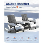 Sedia Adirondack Pieghevole da Esterno WINSOON Moderna in HDPE con Portabicchieri
