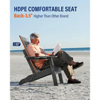 Sedia Adirondack Pieghevole da Esterno WINSOON Moderna in HDPE con Portabicchieri