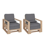 Ensemble de 2 chaises longues d'extérieur Valentino modernes par HULALA HOME