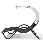 VredHom Lettino doppio da esterno con ruote e poggiatesta - 139,5 cm L x 185 cm P x 164 cm A