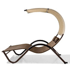 VredHom Lettino doppio da esterno con ruote e poggiatesta - 139,5 cm L x 185 cm P x 164 cm A