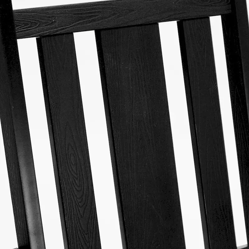 LUE BONA Sedie a dondolo Adirondack da esterno in plastica ecologica per portico, set da 2