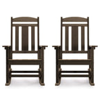LUE BONA Sedie a dondolo Adirondack da esterno in plastica ecologica per portico, set da 2