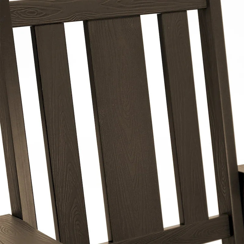 LUE BONA Sedie a dondolo Adirondack da esterno in plastica ecologica per portico, set da 2