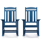 LUE BONA Sedie a dondolo Adirondack da esterno in plastica ecologica per portico, set da 2