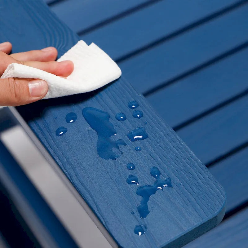LUE BONA Sedie a dondolo Adirondack da esterno in plastica ecologica per portico, set da 2