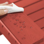 LUE BONA Sedie a dondolo Adirondack da esterno in plastica ecologica per portico, set da 2