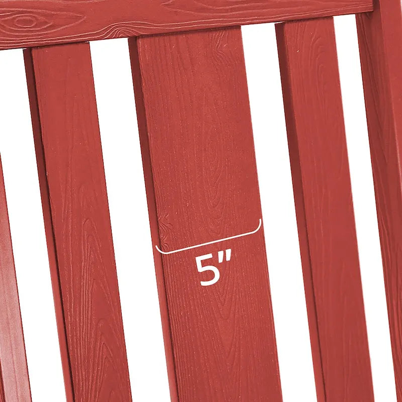 LUE BONA Sedie a dondolo Adirondack da esterno in plastica ecologica per portico, set da 2