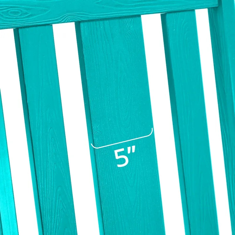 LUE BONA Sedie a dondolo Adirondack da esterno in plastica ecologica per portico, set da 2