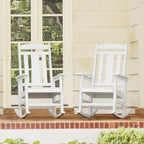 LUE BONA Sedie a dondolo Adirondack da esterno in plastica ecologica per portico, set da 2