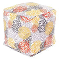 Majestic Home Goods Pouf Cubo Ottomano da Interno / Esterno Modello Fiori di Agrumi