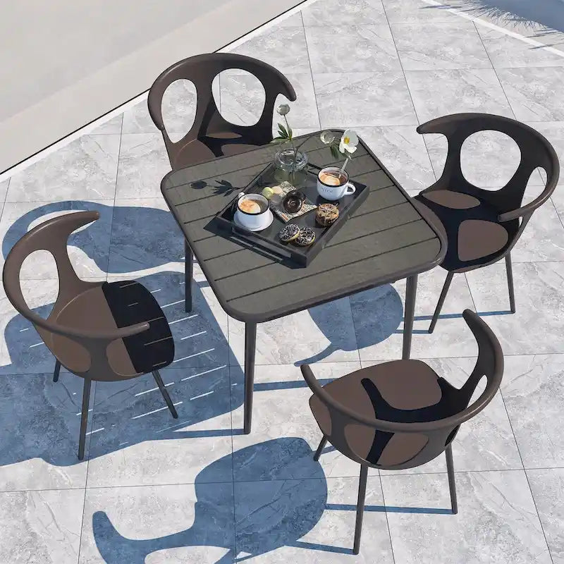 Set da 5 pezzi per tavolo da pranzo da patio