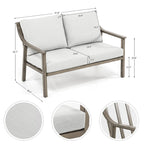 Ensemble de conversation d'extérieur 4 personnes en aluminium avec fauteuils pivotants, table basse et coussins