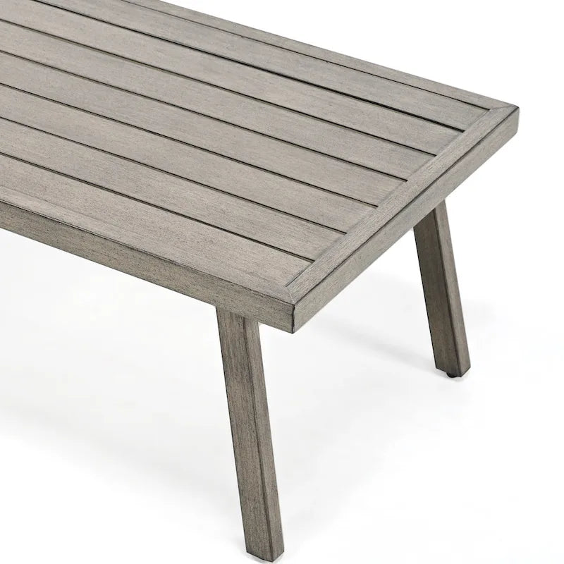 Ensemble de conversation d'extérieur 4 personnes en aluminium avec fauteuils pivotants, table basse et coussins