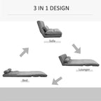 Sedia da pavimento convertibile, divano letto pieghevole, chaise longue per gli ospiti