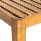 Canapé d'angle d'extérieur en bois d'acacia naturel