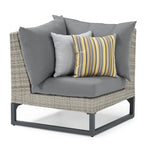 Milo Gray - Sectionnel de patio extérieur Sunbrella 6 pièces avec foyer et table