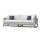 Milo Gray - Sectionnel de patio extérieur Sunbrella 6 pièces avec foyer et table