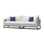 Milo Gray - Sectionnel de patio extérieur Sunbrella 6 pièces avec foyer et table