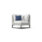 Milo Gray - Sectionnel de patio extérieur Sunbrella 6 pièces avec foyer et table