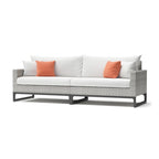 Milo Gray - Sectionnel de patio extérieur Sunbrella 6 pièces avec foyer et table