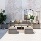 Collezione di Sedute in Rattan Ventura 11 Pezzi con Sedie Multiple