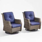 Gymojoy - Set di 2 Sedie da Giardino in Rattan per Patio - Marrone