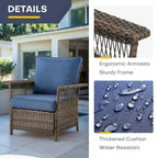 Gymojoy - Set di 2 Sedie da Giardino in Rattan per Patio - Marrone