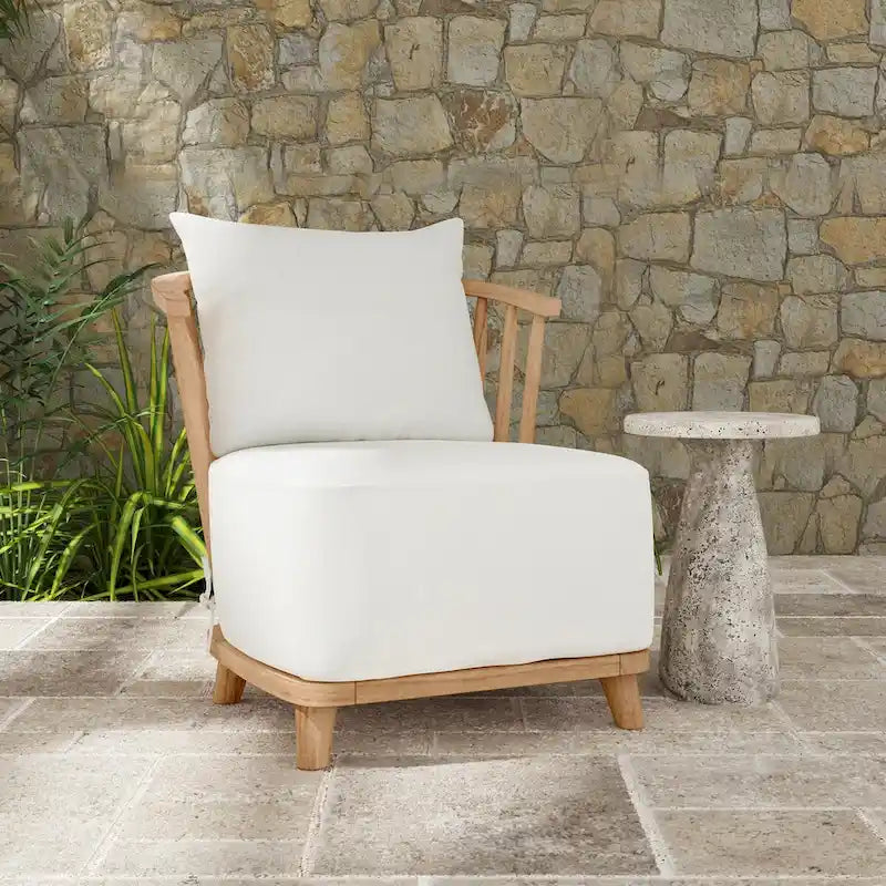 Classic Home Hearst Outdoor Accent Chair Natural - 28.35Wx29.92Dx29.13H