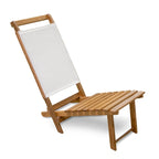 Teak Everyday Chair with Batyline Fabric - Open Size: 15 W x 27 H x 25 D