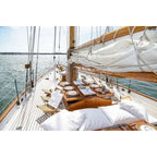 Sedia Everyday in Teak con Tessuto Batyline - Dimensioni aperta: 15 L x 27 A x 25 P