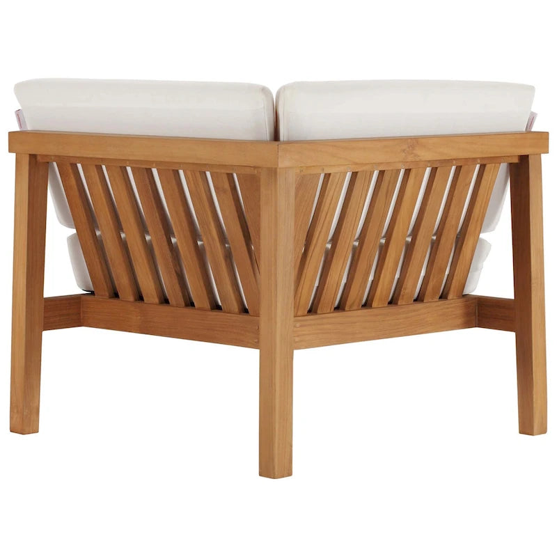 Set divano sezionale a 3 pezzi in legno di teak per esterno Bayport