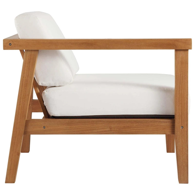 Set divano sezionale a 3 pezzi in legno di teak per esterno Bayport