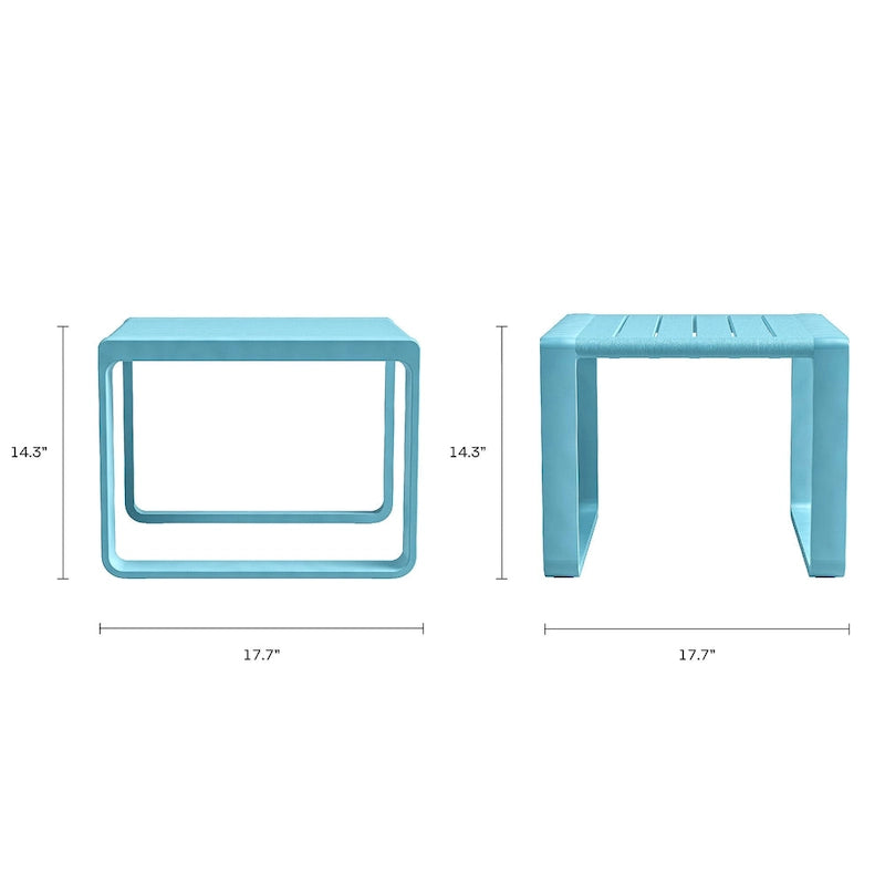 Set di 5 pezzi da conversazione Ricki Moderno - Plastica resistente e impermeabile - Blu Tiffany - N/A