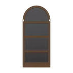 Specchio a figura intera in legno ad arco, autoportante da terra