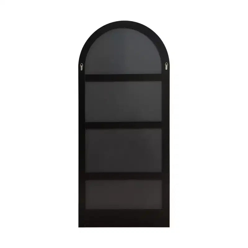 Specchio a figura intera in legno ad arco, autoportante da terra
